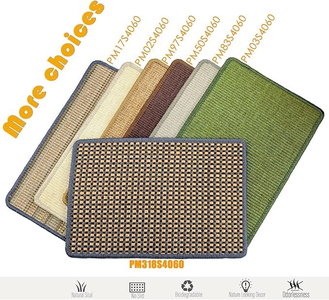 Cat Scratching Mat, 23.6 x 15.7inch Sisal Cat Scratchers - Image 5