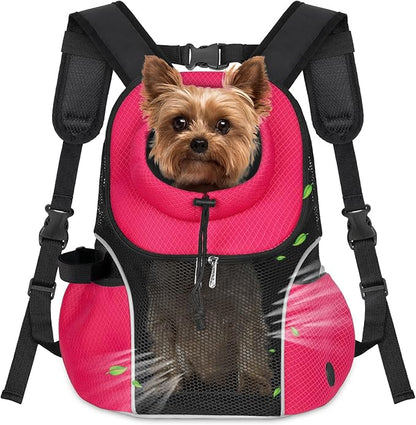 WOYYHO Pet Dog Carrier Backpack Small Dog Front Backpack Ventilated Mesh Dog by WOYYHO