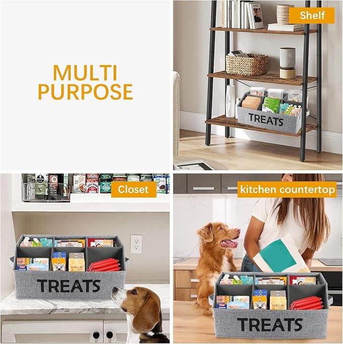 Dog Treat Container Storage Basket pet Food Storage containers Great - Image 5