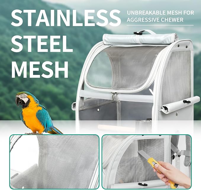 Bird Carrier Bag, Bird Travel Cage - Image 3