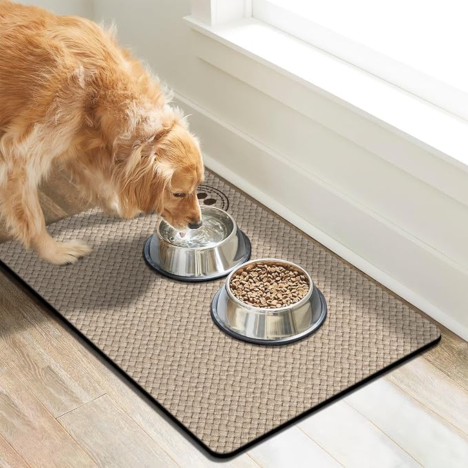 Pet Feeding Mat for Floors Waterproof Dog Mat for Food and Water Absorbent - Image 7