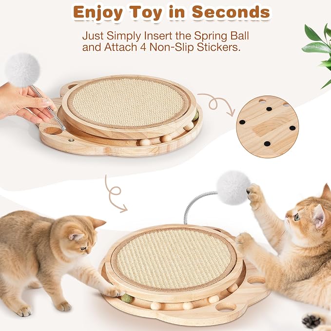 Cat Scratcher-Cat Interactive Toys, Ball Track Toy - Image 6