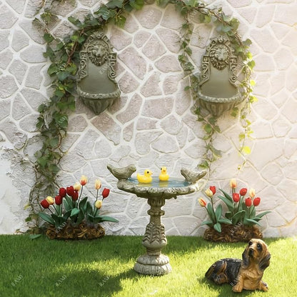 iLAND 1/12 Scale Fairy Garden Accessories Outdoor Miniature Birdbath Fountain & - Image 3