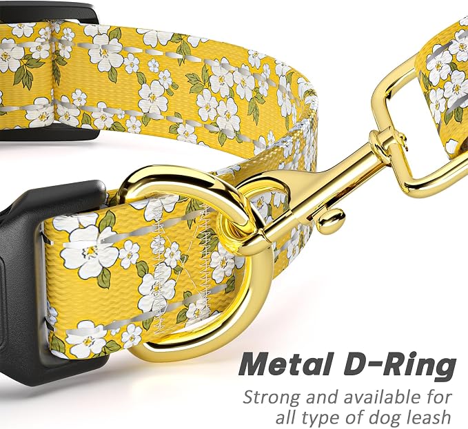 Reflective Dog Collar for Extra Small Dogs, Cute Flower Theme Adjustable - Image 5