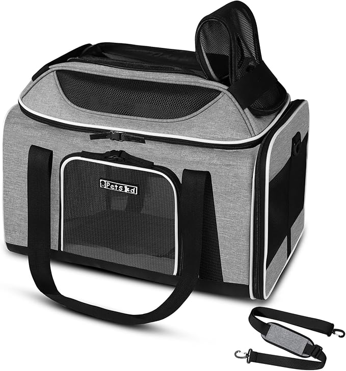 Petskd Top-Expandable Pet Carrier 18x13x9.5 Inches Southwest Airline Approved by Petskd