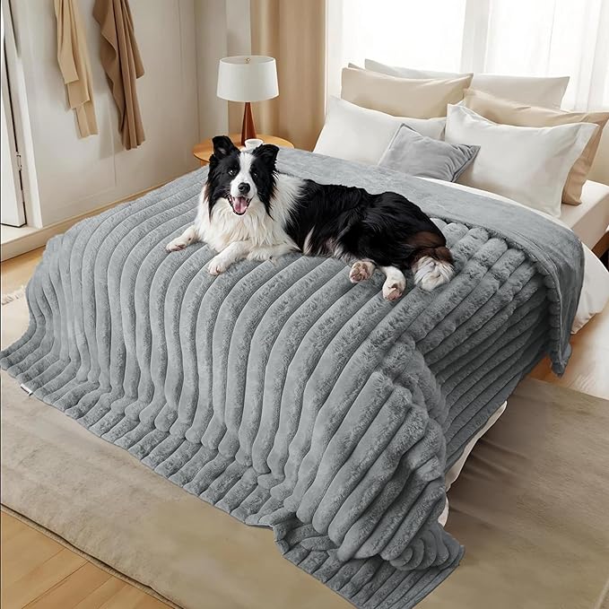 Waterproof Dog Blanket for Bed, Luxury Plush Washable Large Dogs Blankets for - Image 6