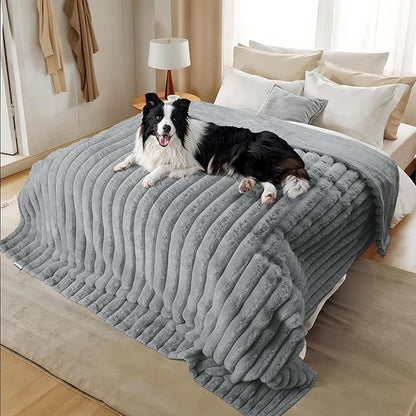 Waterproof Dog Blanket for Bed, Luxury Plush Washable Large Dogs Blankets for - Image 6