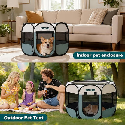 Dog Playpen, Portable Puppy Pet Crate Indoors - Image 5