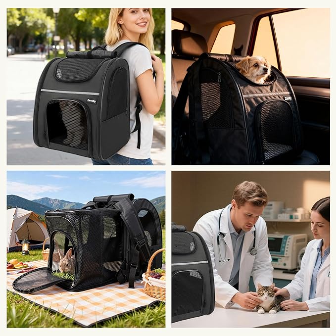 Zavothy Cat Backpack Carrier, Expandable Airline Approved Pet Backpack - Image 7