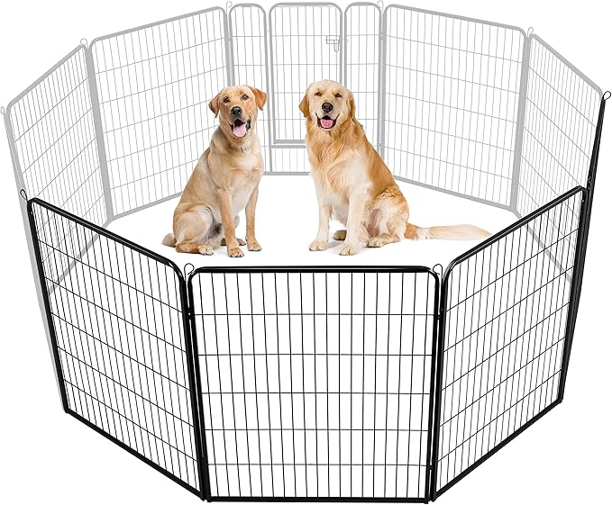 Yaheetech Dog Playpen Outdoor, 40 inch 4 Panels Dog Pen Indoor Heavy Duty Puppy by Yaheetech