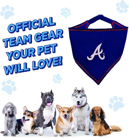 Pets First MLB Atlanta Braves TIE Bandana, Large/X-Large. Dog Bandana Scarf Bib - Image 6