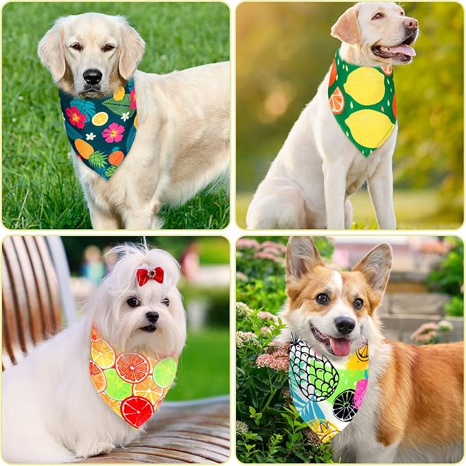 Eccliy 30 Pack Summer Fruit Dog Bandanas Bulk Soft Triangle Dog Scarfs - Image 6