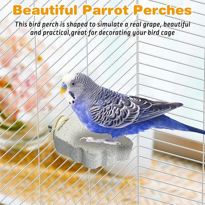 PINVNBY 6 PCS Bird Perch Parrot Beak Grinding Stone Calcium Mineral Parrot - Image 7