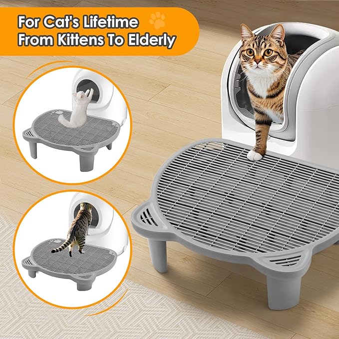 Litter Catching Step for Cat Litter Box, Litter Trap Stool for Automatic Litter - Image 6