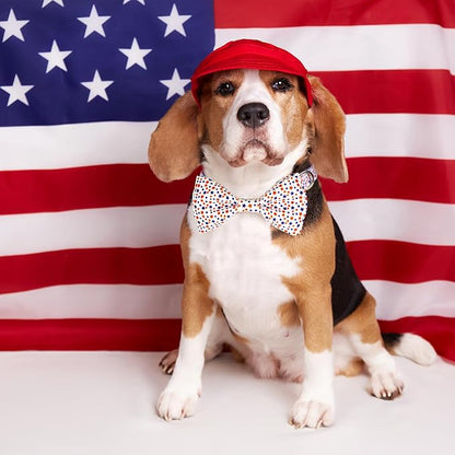 4th of July Dog Collar and Bow Tie Set Adjustable Pet Collar - Image 5