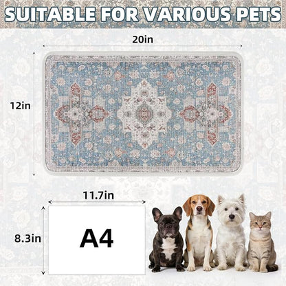 PUPTECK Dog Food Mat, Absorbent Pet Feeding Bowl Mat, Non-Slip Dog Mat - Image 2
