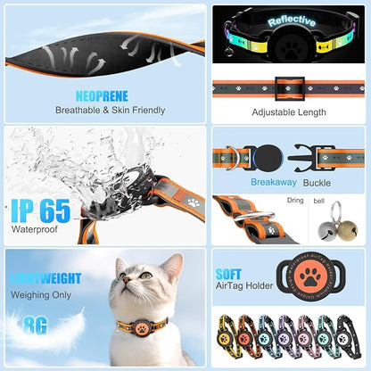 Airtag Cat Collar Breakaway, Reflective Cat Collar - Image 2