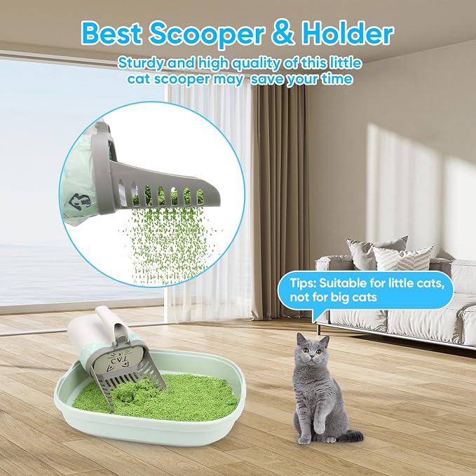 MYPIN Cat Litter Scooper with Holder, Upgraded Cat Litter Shovel with Bags - Image 7