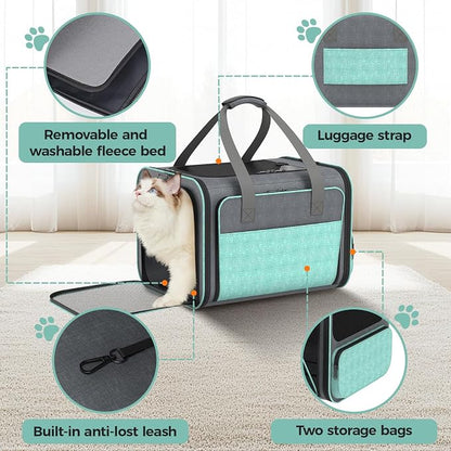 Cat Carrier for Airline Approved: Soft-Sided Cat Carrier Expandable for Small - Image 6