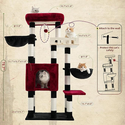 Cat Tree for Indoor Cats Large Adult, Heavy Duty Cat Tree for Large Cats 20 lbs+ - Image 7