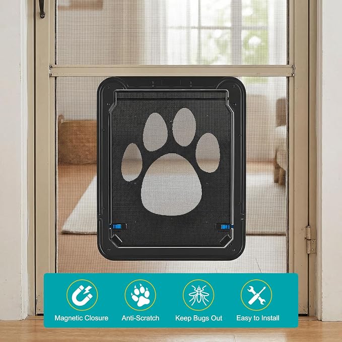 Ownpets Dog Screen Door, Inside Door Flap 12x14x0.4 Inch, Lockable Pet Screen - Image 5