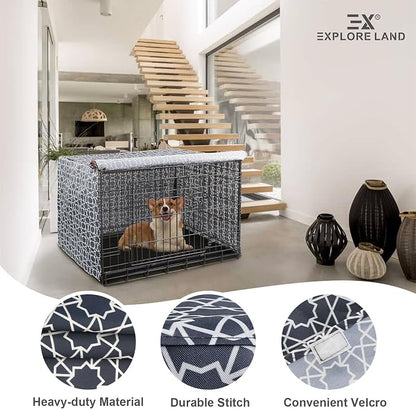 Explore Land Pattern Dog Crate Cover - Image 4