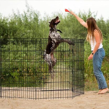 Peekaboo Pet Playpen Dog Fence Foldable Metal Dog Pen Wire Exercise Puppy Play - Image 5