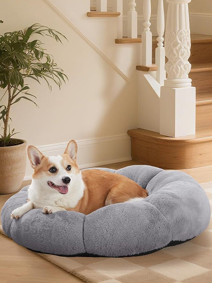 OhGeni 31 inches Calming Donut Orthopedic Dog & Cat Bed by OhGeni