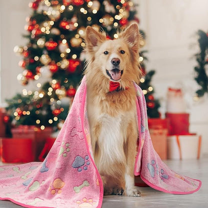 Dono 1 Pack 3 Dog Blankets, Soft Fluffy Fleece Pet Blanket Warm Sleep Mat Paw - Image 7