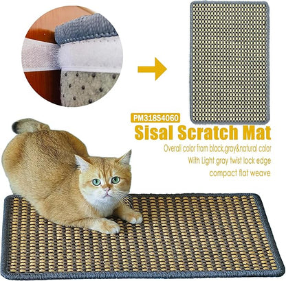 Cat Scratching Mat, 23.6 x 15.7inch Sisal Cat Scratchers - Image 4