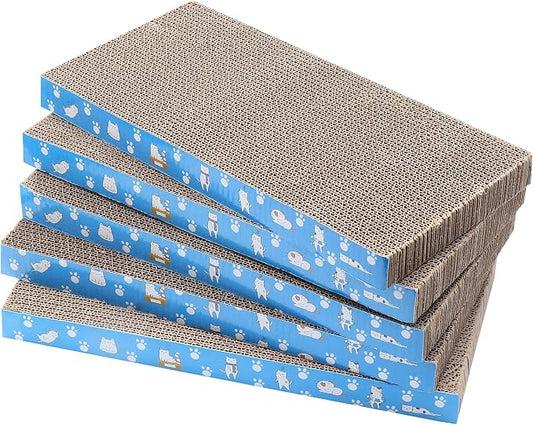 5 Packs in 1 Cat Scratch Pad, Cat Scratcher Cardboard, Reversible, Durable by Mankaide
