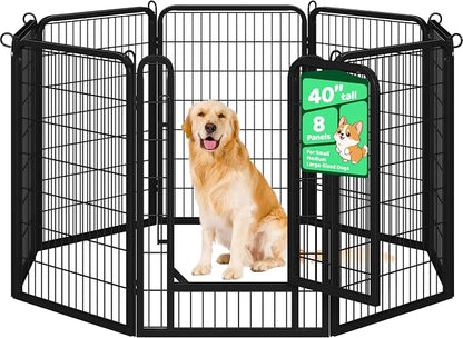 Yaheetech Dog Playpen, 40 inch 8 Panels Dog Pen by Yaheetech