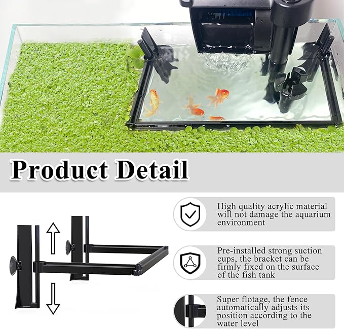 Aquarium Floating Plant Barrier, Floating Plant Corral Self Adjusts to Water - Image 2