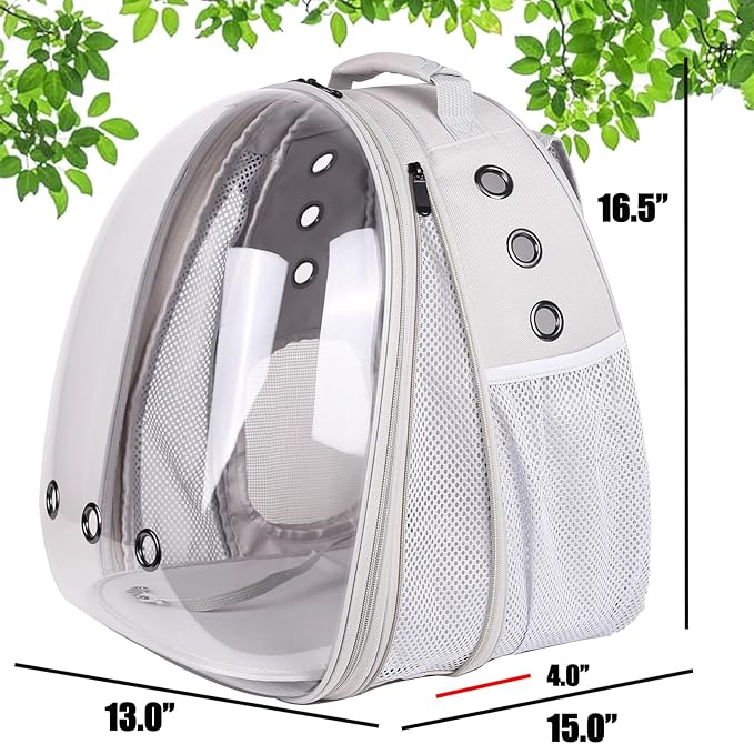 Front Expandable Cat Backpack, Fit up to 20 lbs, Space Capsule Bubble Window - Image 2