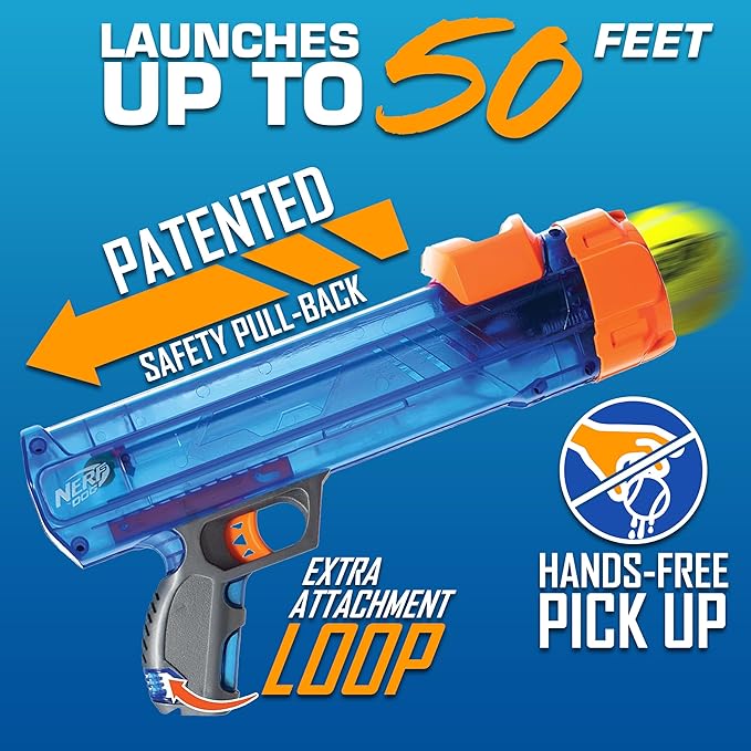 Nerf Dog Tennis Ball Blaster Dog Toy Gift Set, Tennis Ball Dog Fetch Toy - Image 2