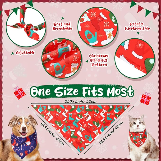 Amylove 120 Pcs St. Patrick's Day Dog Bandanas Bulk Holiday Triangle Dog Pack - Image 2