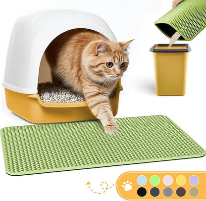 Cat Litter Mat - 23.2'' x 14.6'' Small Litter Trapping Mat, Waterproof by Powools