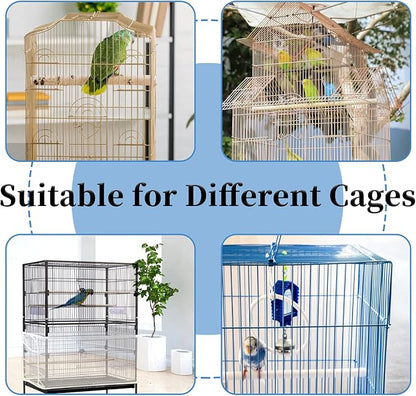 Daoeny Large Bird Cage Cover, Bird Cage Seed Catcher, Adjustable Soft Airy - Image 6