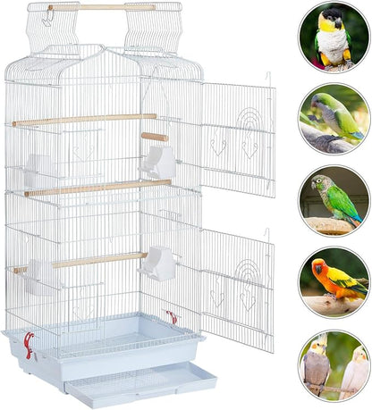 Yaheetech 41'' Open Top Medium Size Quaker Parrot Bird Cage Cockatiel Indian - Image 9