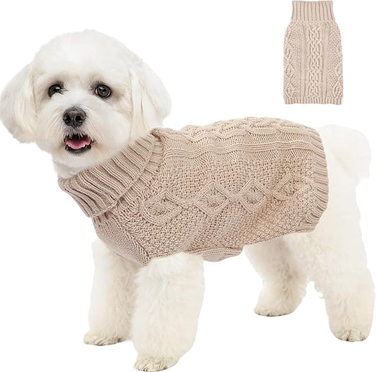 Knitted Dog Sweaters for Small Dogs Warm Small Dog Clothes Winter Sleeveless by Puppishy