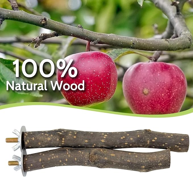 BNOSDM Natural Wood Bird Ladder Perch 6Pcs Parrot Stand Branches Climbing - Image 4