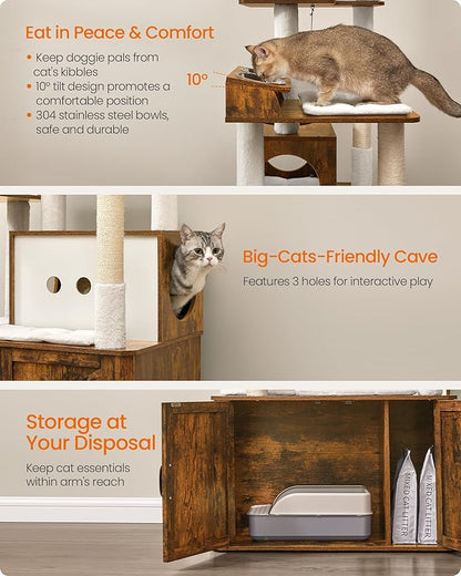 Feandrea Cat Tree, 66.9-Inch Cat Tower - Image 4