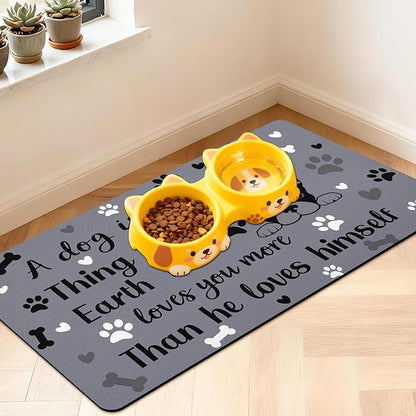 Pet Feeding Mat for Floors Waterproof Dog Mat for Food and Water Absorbent by Unknown