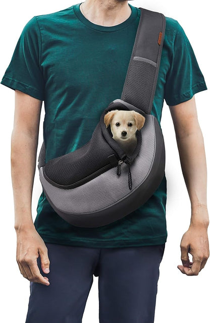 FDJASGY Pet Sling Carrier for Small Dogs Cats, Breathable Mesh Travelling Hand by FDJASGY