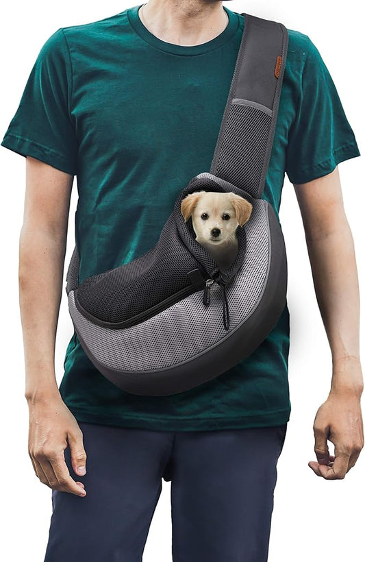 FDJASGY Pet Sling Carrier for Small Dogs Cats, Breathable Mesh Travelling Hand by FDJASGY