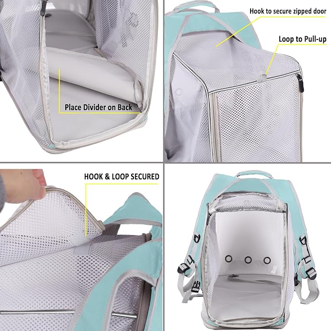 Square Back Extension Pet Backpack Carrier - Image 3