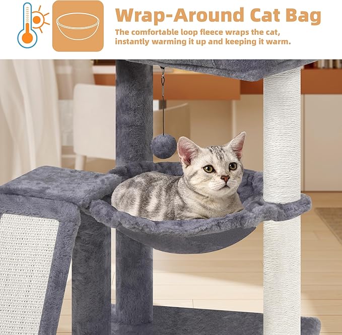 YOUPET Cat Tree with Cat Scratching Post - Image 4