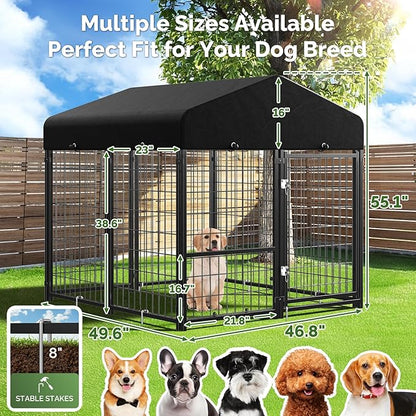 Sino Luban 2PCS Outdoor Dog Kennel Outside Run - Image 6