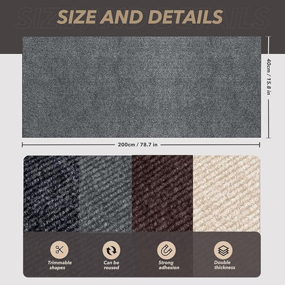 78.7"X15.8" Cat Scratching Mat, Self-Adhesive Cats Carpet, DIY Scratch - Image 4