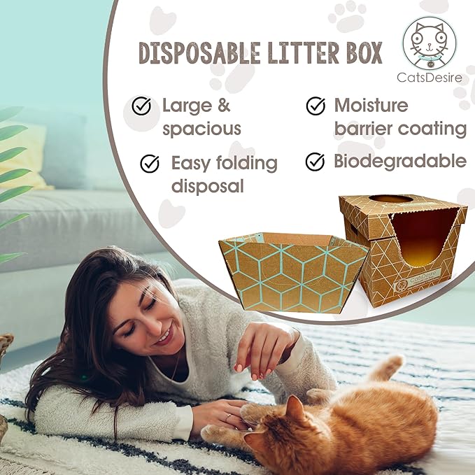 Disposable Litter Boxes for Cats Sampler Both Our Patented Products Woman Owned - Image 2